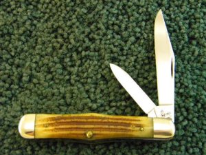 Queen #56 Winterbottom Bone Swell Center Queen Steel Tang Stamp No Etch - 1954-1957