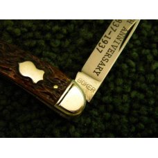 Rare Boker Bone 2 Blade Knife 100th Anniversary Etch 1837-1937 Mint Rare Boker Bone 2 Blade Knife 100th Anniversary Etch 1837-1937 Mint