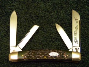 Case XX SS USA 6 Dot 1984 664088 Green Bone Congress 1984 Case Cllectors Club Knife 