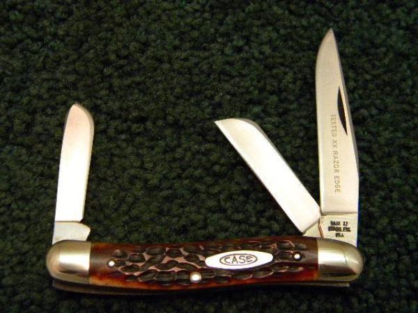Case XX Stainless USA 6318 H.P. SSP Bone 3 Blade Stockman 1965-69 Case XX Stainless USA 6318 H.P. SSP Bone 3 Blade Stockman 1965-69