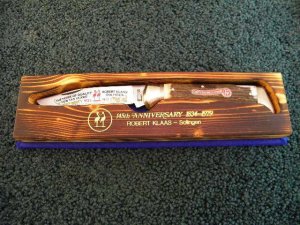 Robert Klaas Solingen Germany Kissing Crane 145th Anniversary Stag Lockaback