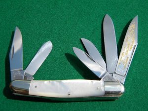 Fight'n Rooster Solingen Germany 6 Blade Pearl 1984 Club Knife