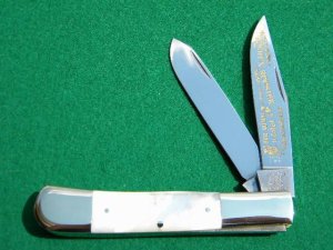 Fight'n Rooster Solingen Germany Pearl Trapper 1982 Club Knife