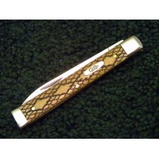 Case XX 2004 USA 6185 SS Snake Skin Bone Doctors Knife - Mint Case XX 2004 USA 6185 SS Snake Skin Bone Doctors Knife - Mint