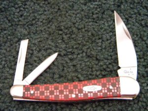 Case XX 2007 USA 6355WH SS Checkered Bone Seahorse Wharncliffe Whittler - Mint