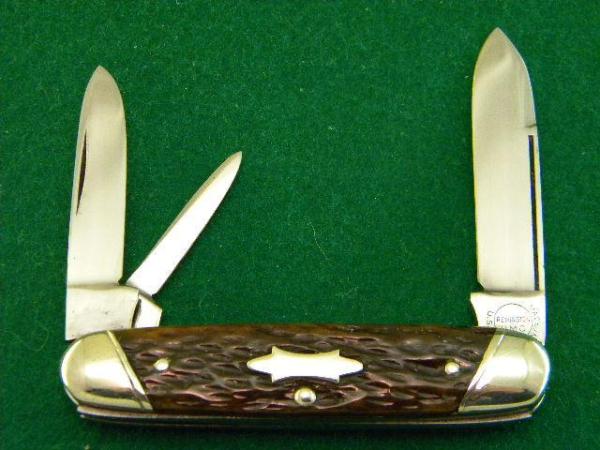 Rare Remington R4433 Bone 3 Backspring Whittler Knife - C. 1924-1933 - Super Nice