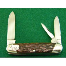 Rare Remington R4433 Bone 3 Backspring Whittler Knife - C. 1924-1933 - Super Nice