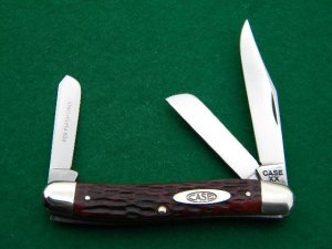 Case XX 1940-64 6318HP Red Bone 3 Blade Stockman - Mint