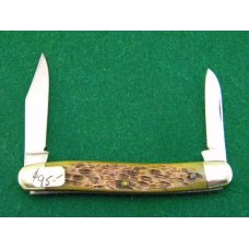 Ulster 1950's Green Rogers Bone Etched 2 Blade Stockman - Mint