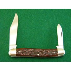 Case XX 1940-64 06247 PEN Late Red Roger's Bone 2 Blade Stockman - Mint