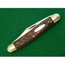 Case XX 1940-64 06247 PEN Late Red Roger's Bone 2 Blade Stockman - Mint