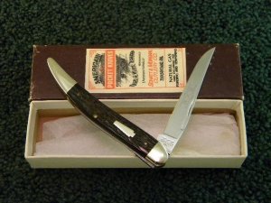 Schatt & Morgan 1990's Dark Brown Rogers Bone Toothpick Knife - NIB