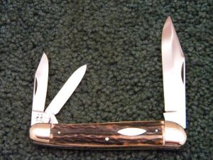 Robt Klaas Kissing Crane Solingen Germany Large Stag Whittler Knife - C. 1960's