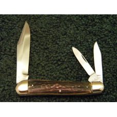 Robt Klaas Kissing Crane Solingen Germany Large Stag Whittler Knife - C. 1960's Robt Klaas Kissing Crane Solingen Germany Large Stag Whittler Knife - C. 1960's
