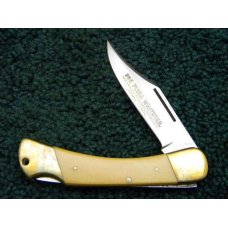 Puma 965 Whitetail 1983 Yellowish Micart Lockback - New Condition in Old Wood Display Box - Original Puma 965 Whitetail 1983 Yellowish Micart Lockback - New Condition in Old Wood Display Box - Original