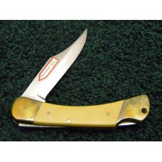 Puma 965 Whitetail 1983 Yellowish Micart Lockback - New Condition in Old Wood Display Box - Original Puma 965 Whitetail 1983 Yellowish Micart Lockback - New Condition in Old Wood Display Box - Original
