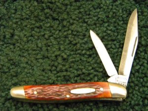 Rare Robeson Shuredge USA Strawberry Bone 623490 Serpentine Flame Edge - C. 1950's