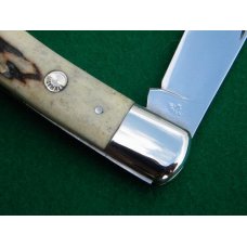 Custom Stag Slip Joint Folder by A.M. Mayhall - C. 1960's Custom Stag Slip Joint Folder by A.M. Mayhall - C. 1960's