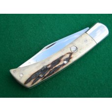 Custom Stag Slip Joint Folder by A.M. Mayhall - C. 1960's Custom Stag Slip Joint Folder by A.M. Mayhall - C. 1960's
