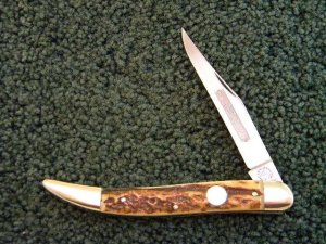 Carl Schlieper Solingen Germany German Eye 3 Eye Stag Toothpick Knife -  C. 1970's