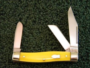 Schrade Walden NY USA 881Y Yellow Stockman - Mint