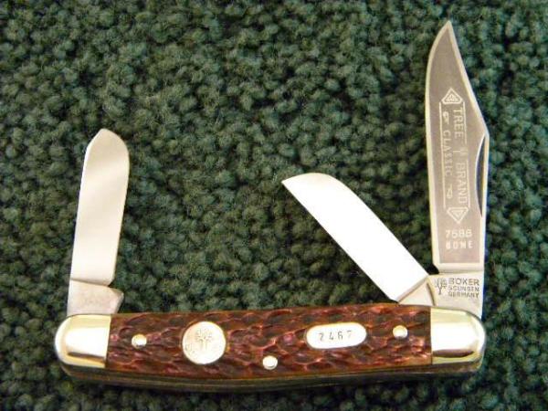 Boker Tree Brand Classic Solingen Germany 7588 Bone Stockman - Mint Boker Tree Brand Classic Solingen Germany 7588 Bone Stockman - Mint