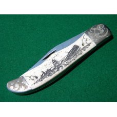 Case XX Stainless USA 1 Dot (1979) W165 SSP SAB Scrimshawed Bone Moby Dick Nantucket Sleigh Ride Case XX Stainless USA 1 Dot (1979) W165 SSP SAB Scrimshawed Bone Moby Dick Nantucket Sleigh Ride