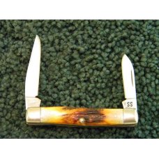 Case XX Stainless USA 3 Dot (1977) 52033 Stag Blue Scroll - Mint Case XX Stainless USA 3 Dot (1977) 52033 Stag Blue Scroll - Mint