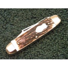 Fight'n Rooster Stag 3 Backspring Whittler - Gun Blued Blades - 2003 Club Knife - Mint Fight'n Rooster Stag 3 Backspring Whittler - Gun Blued Blades - 2003 Club Knife - Mint