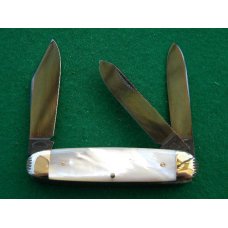 Fight'n Rooster Pearl 3 Backspring Whittler - Gun Blued Blades - Mint Fight'n Rooster Pearl 3 Backspring Whittler - Gun Blued Blades - Mint