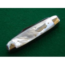 Fight'n Rooster Pearl 3 Backspring Whittler - Gun Blued Blades - Mint Fight'n Rooster Pearl 3 Backspring Whittler - Gun Blued Blades - Mint