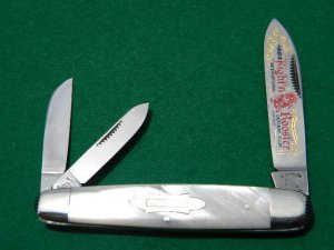 Fight'n Rooster Pearl Big Whittler 1994 Club Knife