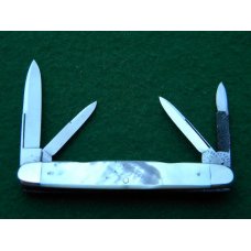 Rare Cast Steel Ia Fancy Pearl 4 Blade Pen C. 1900-1910 - Mint Rare Cast Steel Ia Fancy Pearl 4 Blade Pen C. 1900-1910 - Mint