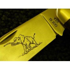 Case XX USA 4 Dot (1976) Wood 6250 Elephant Toe w/Elephant Etch - Mint Case XX USA 4 Dot (1976) Wood 6250 Elephant Toe w/Elephant Etch - Mint