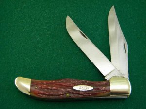 Case XX 1940-64 6265 SAB Genuine Second Cut Red Bone Folding Hunter - Mint