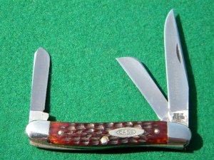 Case XX Stainless USA 1965-69 Bone 6318 HP SSP 3 Blade Stockman - Mint