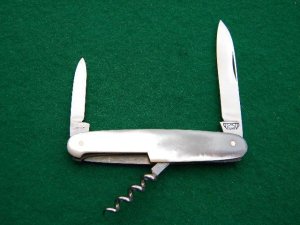 E Bruckmann Ohligs-Solingen, Germany Pearl Corkscrew - C. 1891-1956