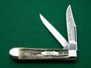Bulldog Brand Solingen Germany Stag Trapper 1981 ODKCA Club Knife - Mint