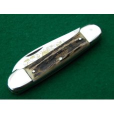 Vintage German Eye Stag Canoe with Deer Etch - Mint Vintage German Eye Stag Canoe with Deer Etch - Mint