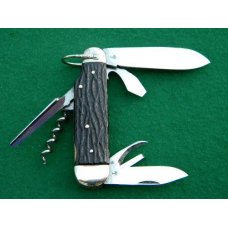 Rare Boker Tree Brand Solingen Hard Black 6 Blade Sportsman
