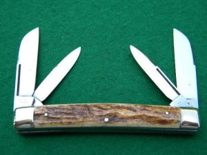 Vintage Hen & Rooster Voss Cut. Co. Solingen Germany Stag Congress Knife