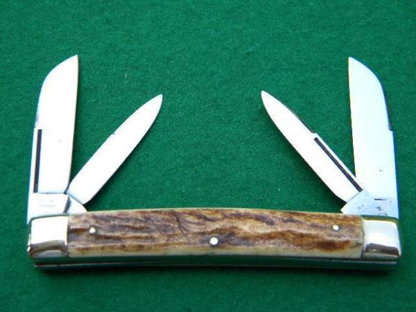 Vintage Hen & Rooster Voss Cut. Co. Solingen Germany Stag Congress Knife