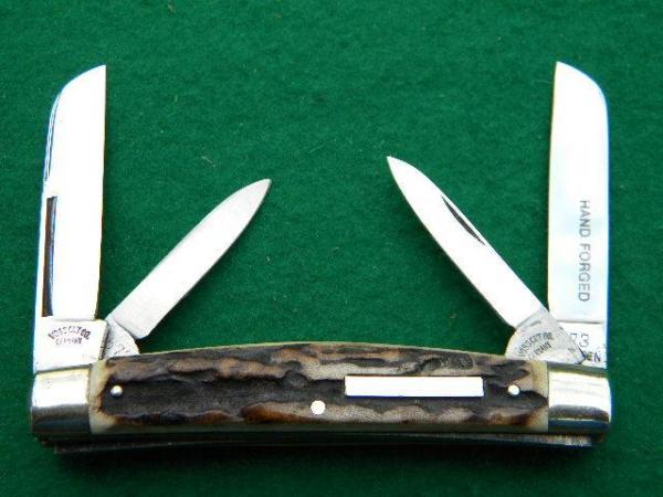 Voss Cut. Co. Solingen Germany 573 Stag 4 Blade Congress Voss Cut. Co. Solingen Germany 573 Stag 4 Blade Congress