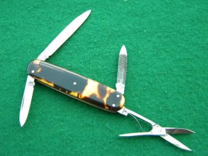 E Bruckmann Solingen, Germany Tortoise Shell Knife- C. 1891-1956