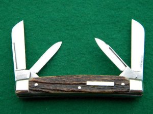 Vintage Wade & Butcher W. Germany Stag 4 Blade Congress Knife