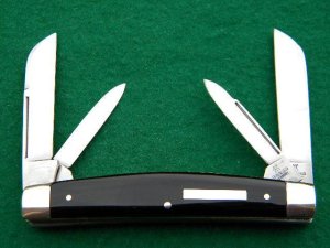 Vintage J.A. Henckels Germany 923 Slick Black 4 Blade Congress - Mint
