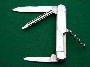 E Bruckmann Ohligs-Solingen, Germany Pearl Corkscrew - C. 1891-1956