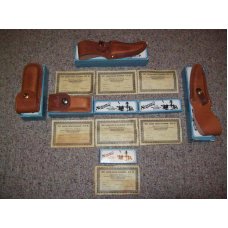 Schrade USA Scrimshaw 1991 7 Knife Serialized Display Set 1 of 1500 in Wood Display Schrade USA Scrimshaw 1991 7 Knife Serialized Display Set 1 of 1500 in Wood Display