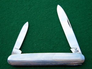 Vintage C. Bertram Hen & Rooster Solingen Fancy Stainless Pen - Mint - C.1960's