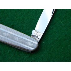 Vintage C. Bertram Hen & Rooster Solingen Fancy Stainless Fob Knife Salesman Sample - Mint C.1960's